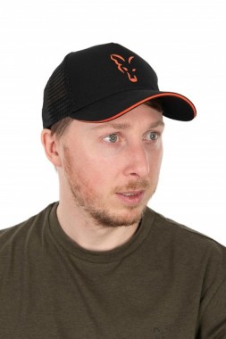 CZAPKA COLLECTION TTRUCKER CAP BLACK & ORANGE FOX