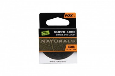 PLECIONKA LEADER NATURALS BRAIDED 50lb 20m FOX