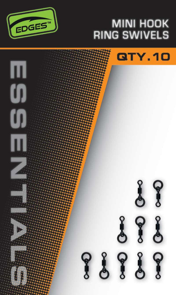 KRĘTLIKI ESSENTIAL MINI HOOK RING SWIVEL 10szt FOX