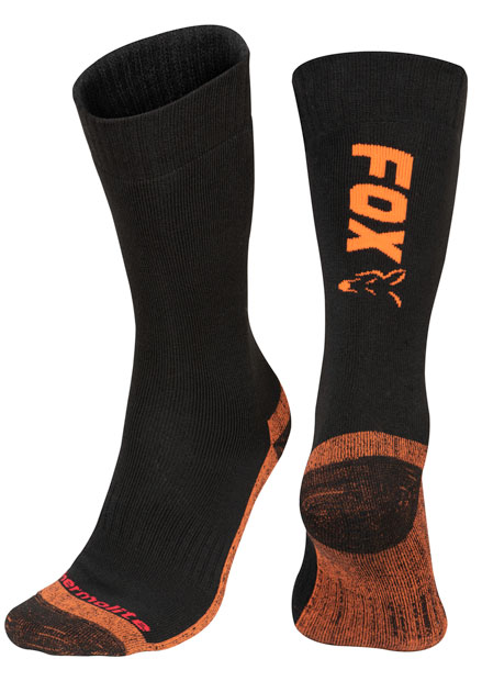 SKARPETKI COLLECTION BLACK ORANGE SOCKS 44-47 FOX